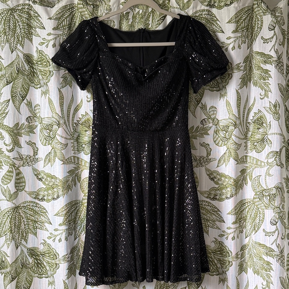 Elegant Black Sequin Dress